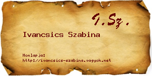 Ivancsics Szabina névjegykártya