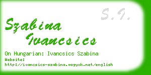 szabina ivancsics business card